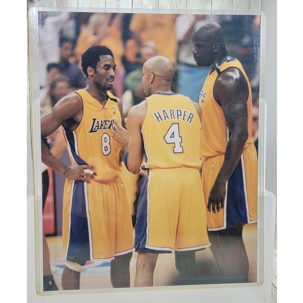 Kobe Bryant Shaquille O'Neal, Ron Harper Los Angeles Lakers Color 8 X 10 Photo
